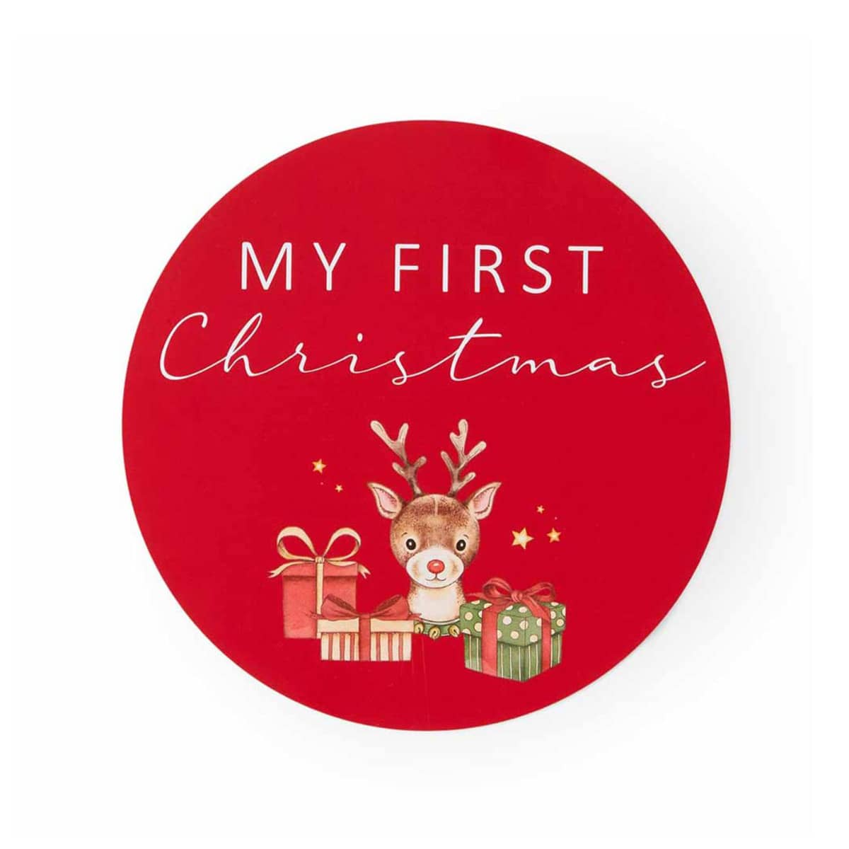 Snuggle Hunny Reversible Single Milestone Card - Reindeer