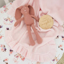 Snuggle Hunny Ruffle Knit Baby Blanket - Blush Pink