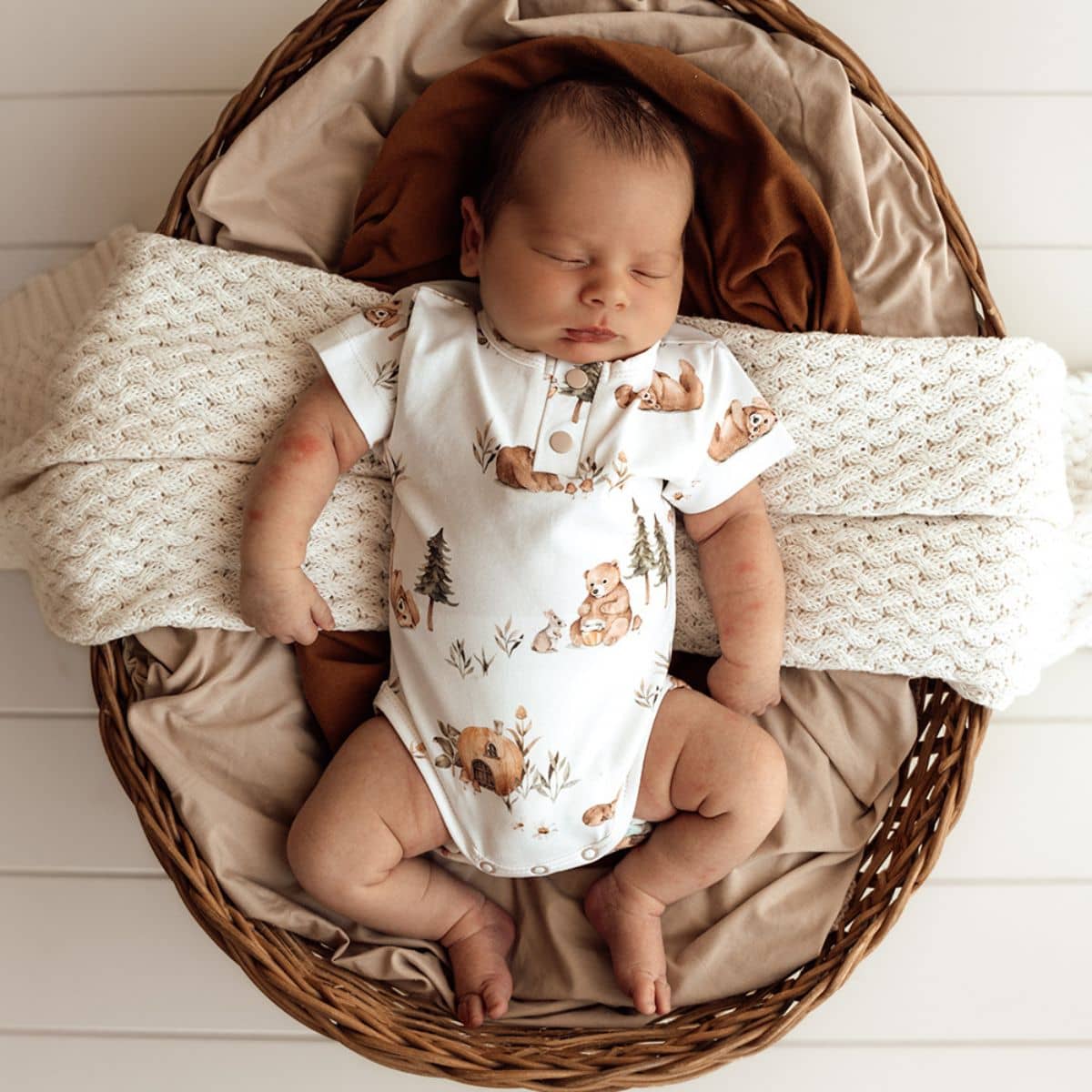 Snuggle Hunny Short Sleeve Bodysuit - Bears