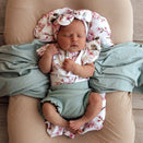 Snuggle Hunny Short Sleeve Bodysuit - Cherry Blossom Organic