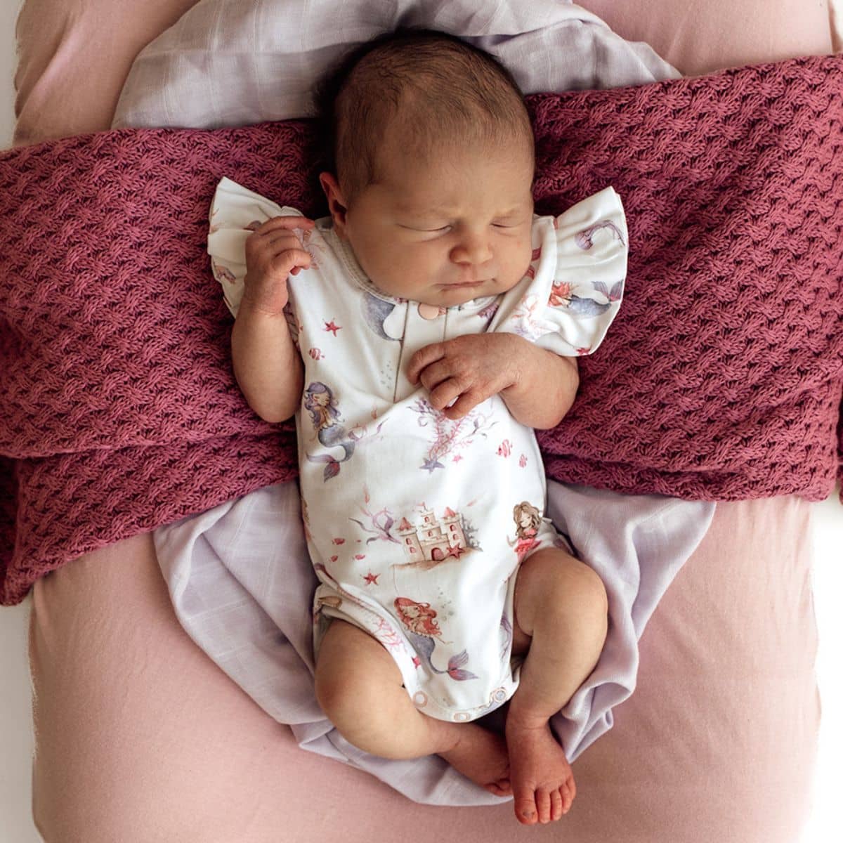 Snuggle Hunny Short Sleeve Bodysuit - Mermaid