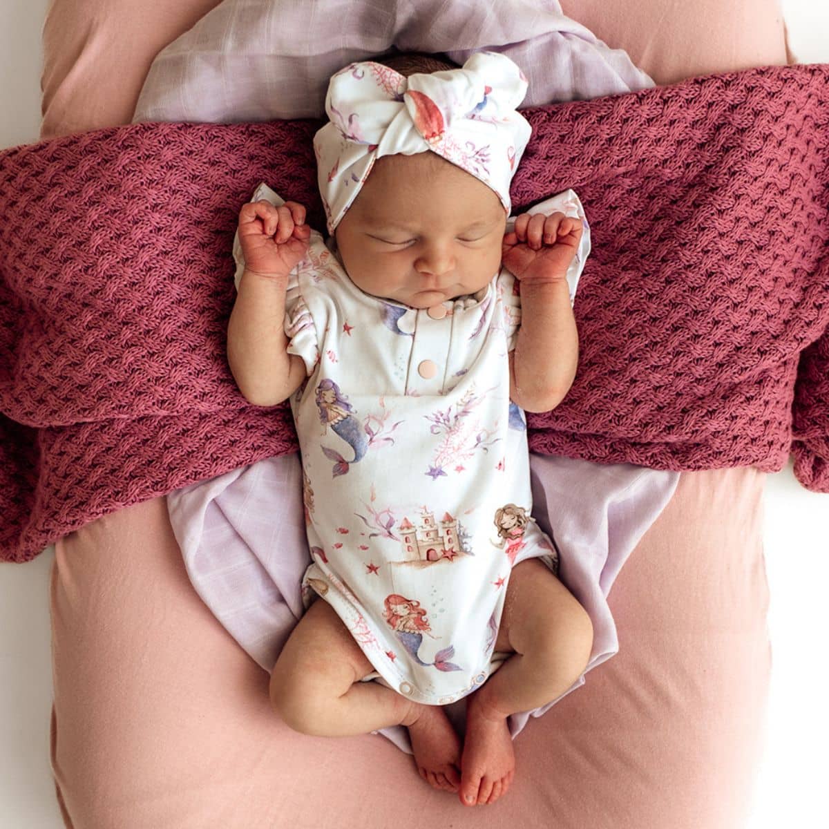 Snuggle Hunny Short Sleeve Bodysuit - Mermaid