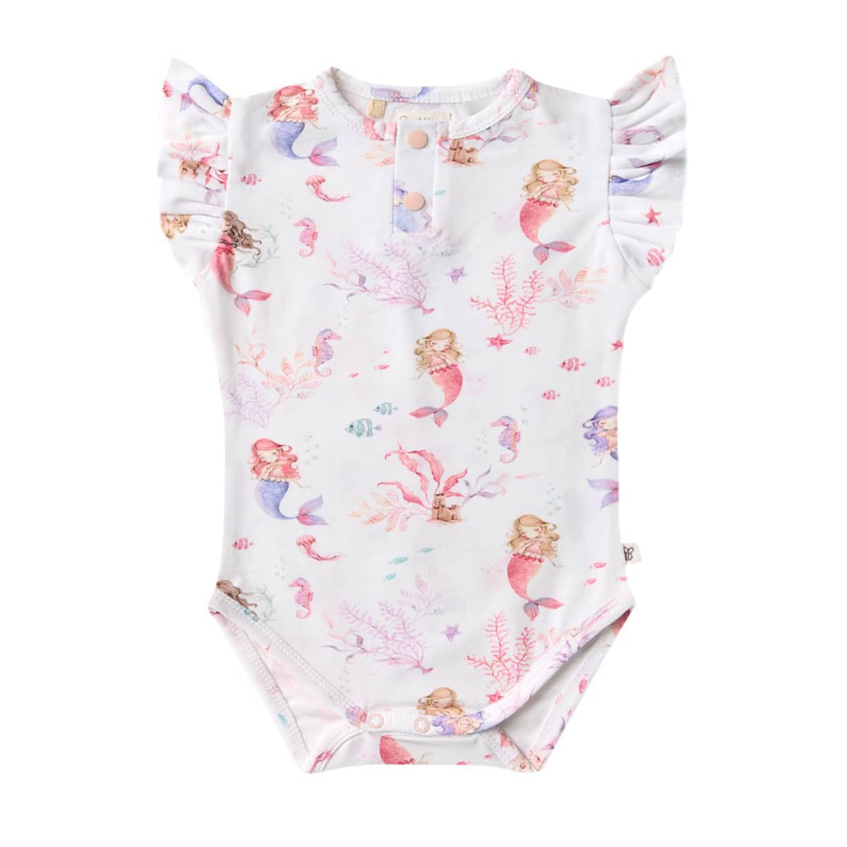 Snuggle Hunny Short Sleeve Bodysuit - Mermaid