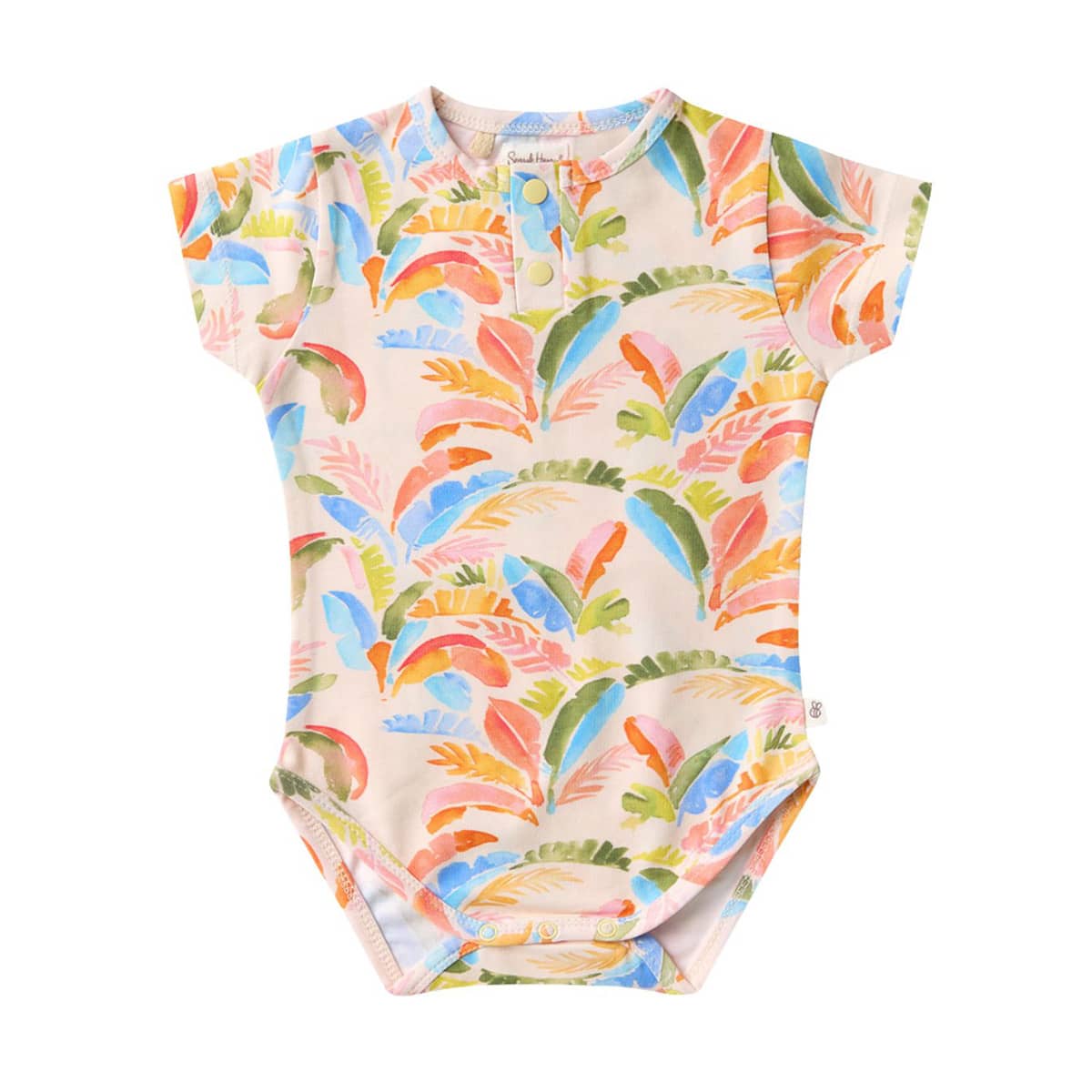 Snuggle Hunny Short Sleeve Bodysuit - Summer Palm
