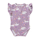 Snuggle Hunny Short Sleeve Bodysuit - Swan Lake