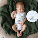Snuggle Hunny Short Sleeve Kimono Bodysuit - Dog Park