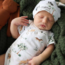 Snuggle Hunny Short Sleeve Kimono Bodysuit - Dog Park