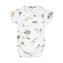 Snuggle Hunny Short Sleeve Kimono Bodysuit - Dog Park