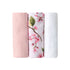 Snuggle Hunny Small Organic Muslin Cloths - Cherry Blossom / Milk / Fairytale