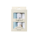 Snuggle Hunny Small Organic Muslin Cloths - Dragon / Milk / Baby Blue