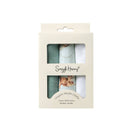 Snuggle Hunny Small Organic Muslin Cloths - Kittens / Sage / Milk