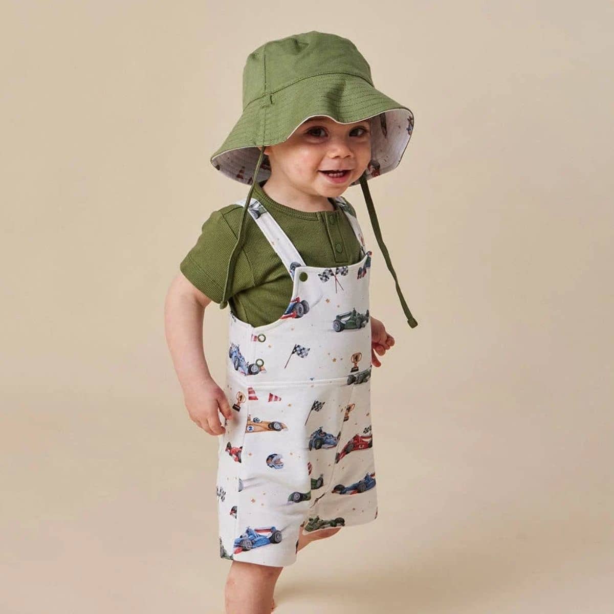 Snuggle Hunny Snuggle Overall Shorts - Little Racers