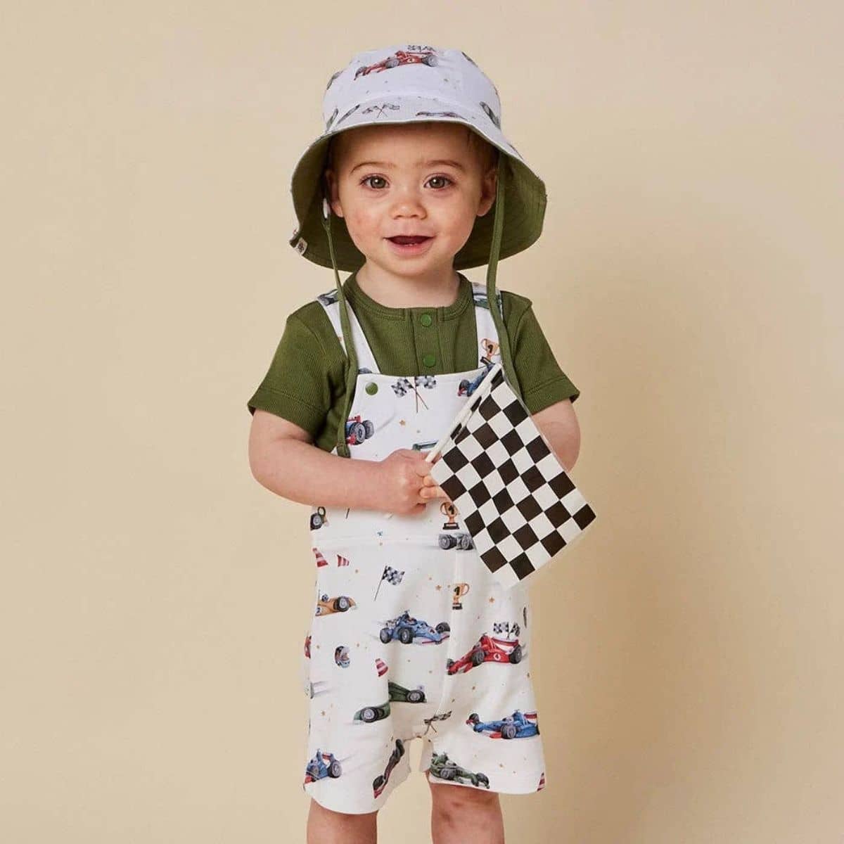 Snuggle Hunny Snuggle Overall Shorts - Little Racers
