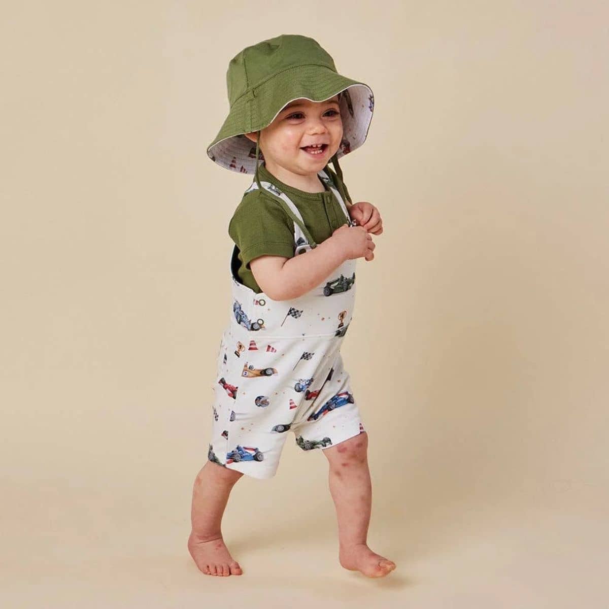 Snuggle Hunny Snuggle Overall Shorts - Little Racers