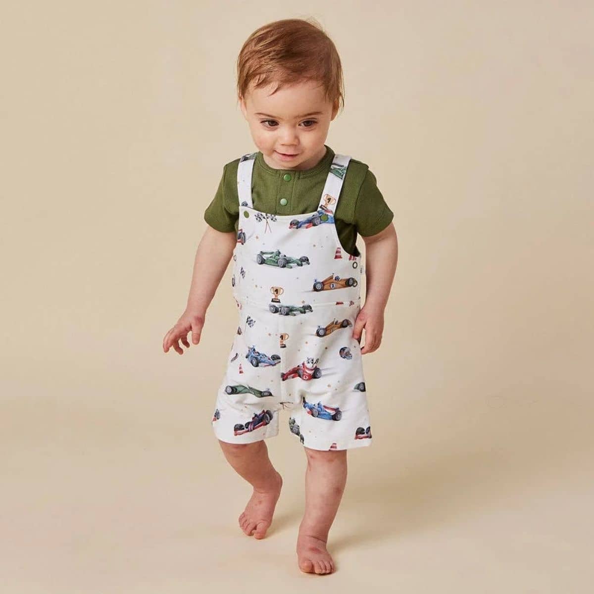 Snuggle Hunny Snuggle Overall Shorts - Little Racers