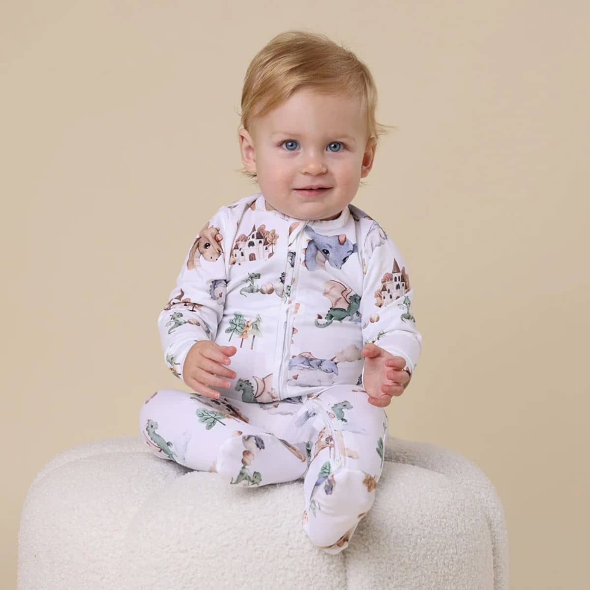 Snuggle Hunny Zip Footie - Dragon