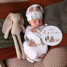 Snuggle Hunny Snuggle Swaddle Sack with Matching Headwear - Bears