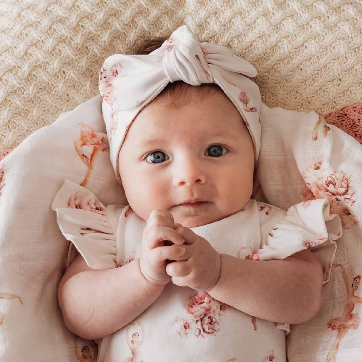 Snuggle Hunny Topknot Headband - Ballerina