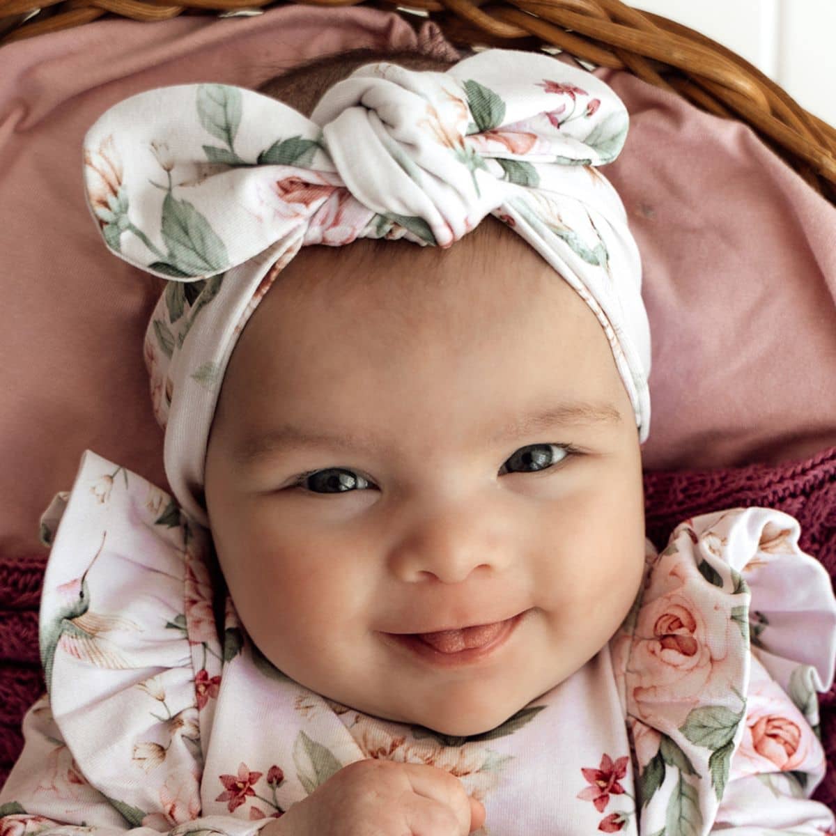 Snuggle Hunny Topknot Headband - Birds & Blooms