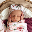 Snuggle Hunny Topknot Headband - Birds & Blooms