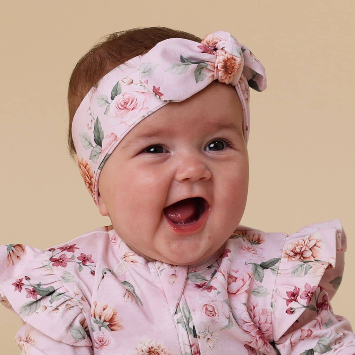 Snuggle Hunny Topknot Headband - Birds & Blooms