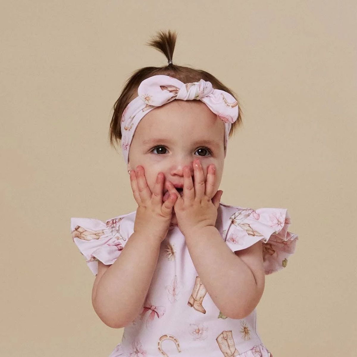 Snuggle Hunny Topknot Headband - Boots & Bows