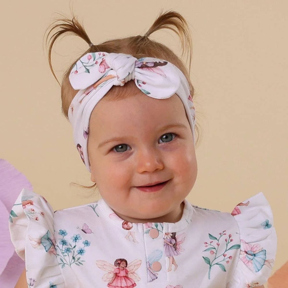 Snuggle Hunny Topknot Headband - Fairy Garden
