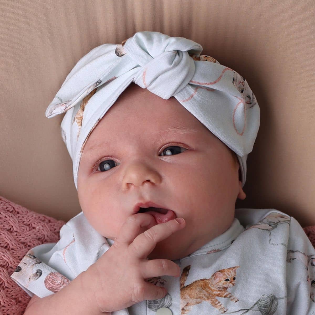 Snuggle Hunny Topknot Headband - Kittens