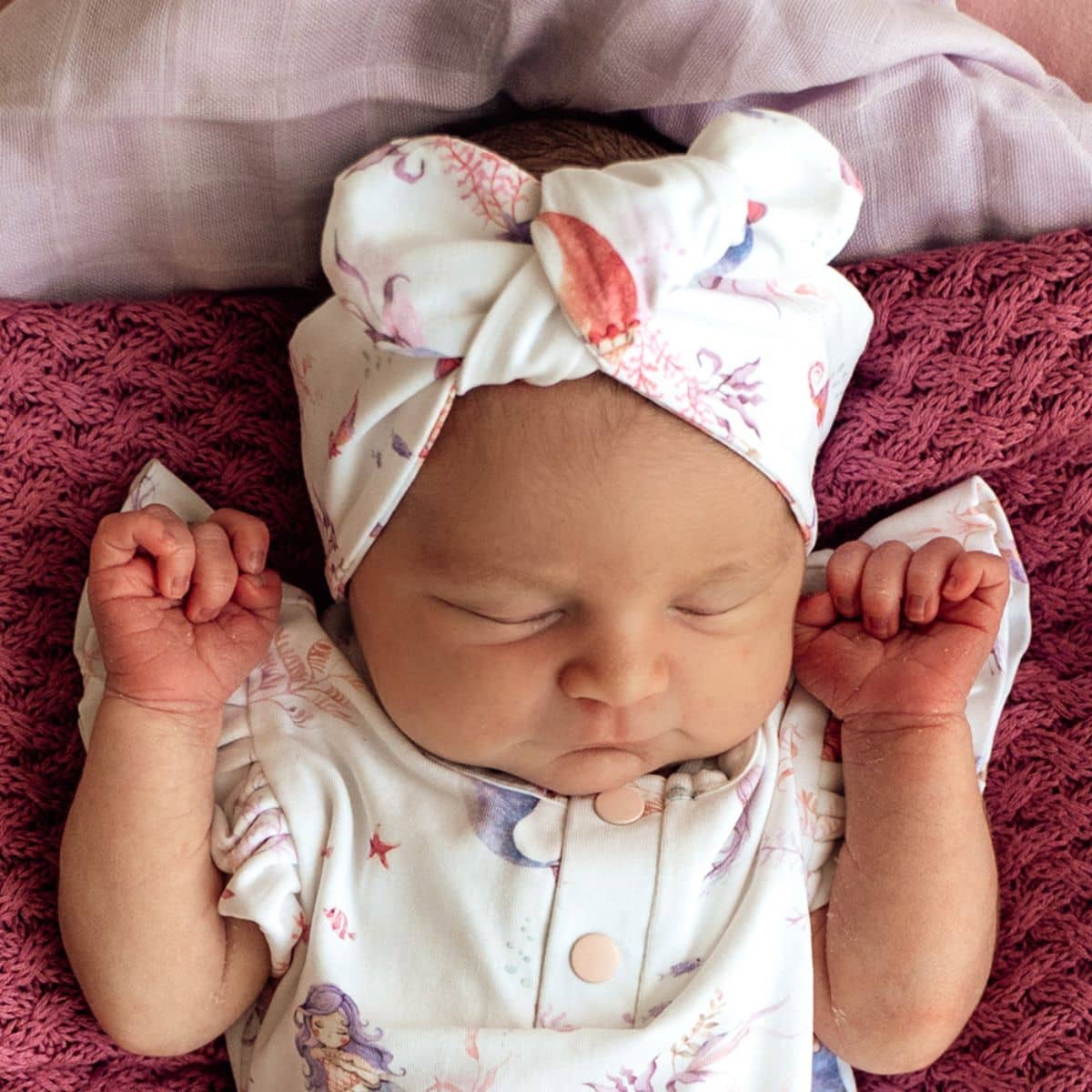 Snuggle Hunny Topknot Headband - Mermaid