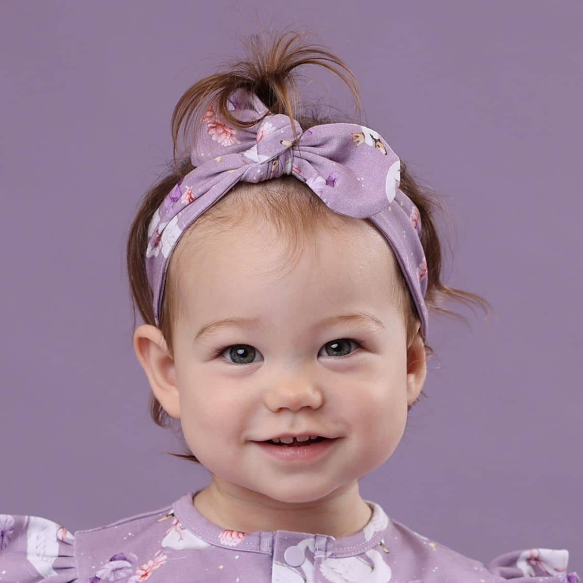 Snuggle Hunny Topknot Headband - Swan Lake
