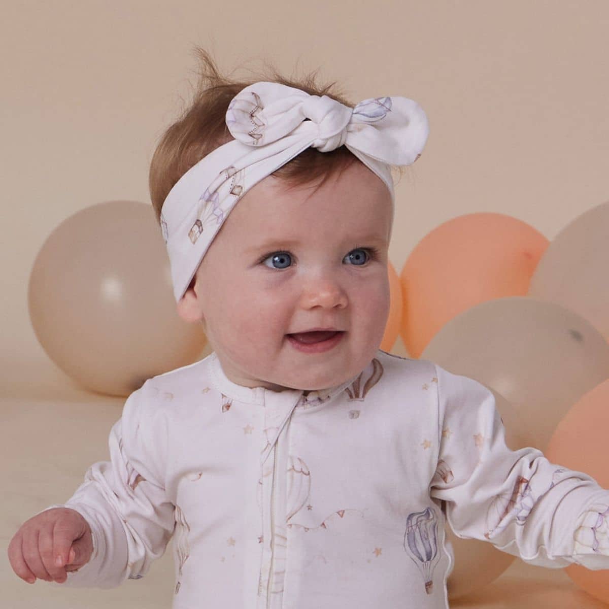 Snuggle Hunny Topknot Headband - Up & Away