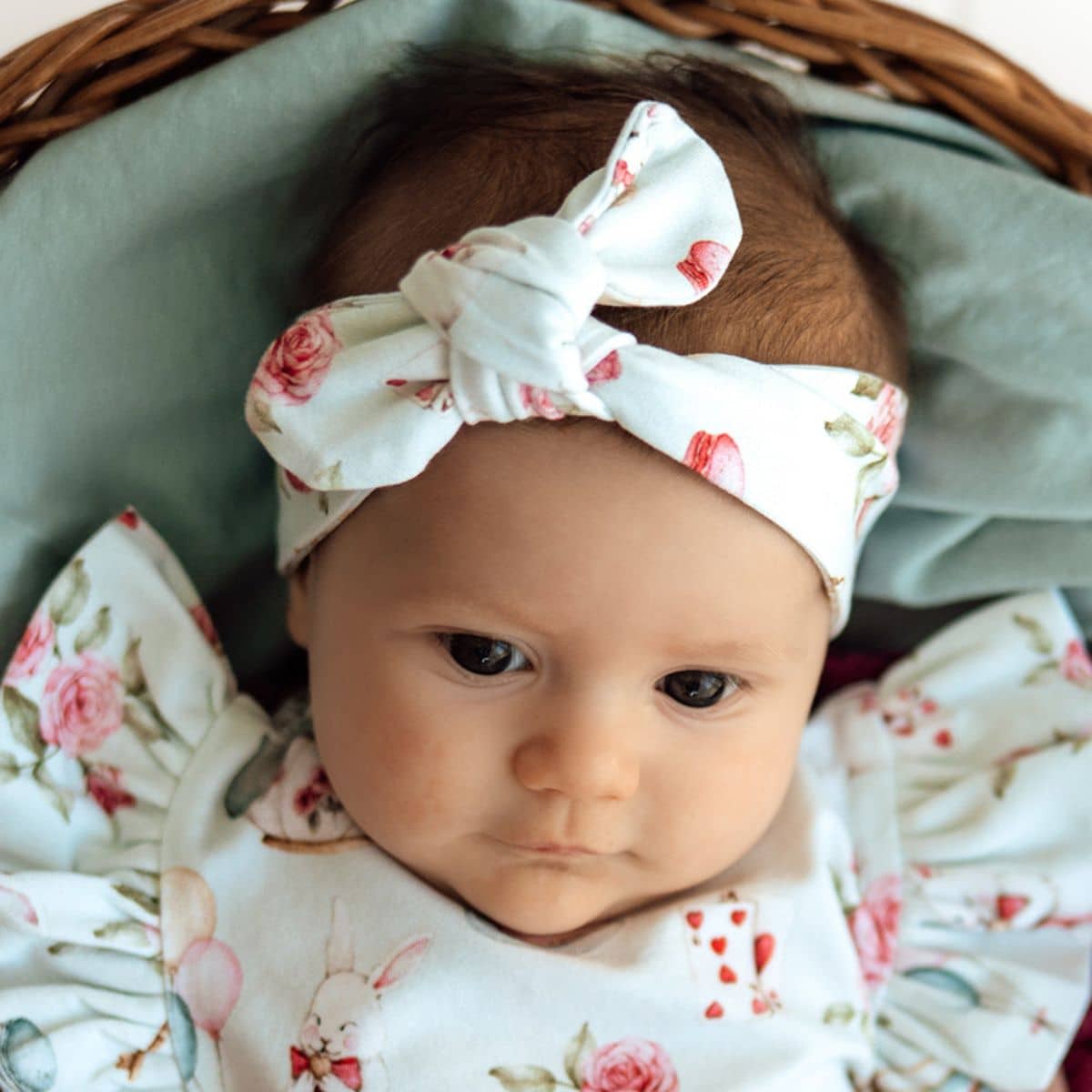 Snuggle Hunny Topknot Headband - White Rabbit