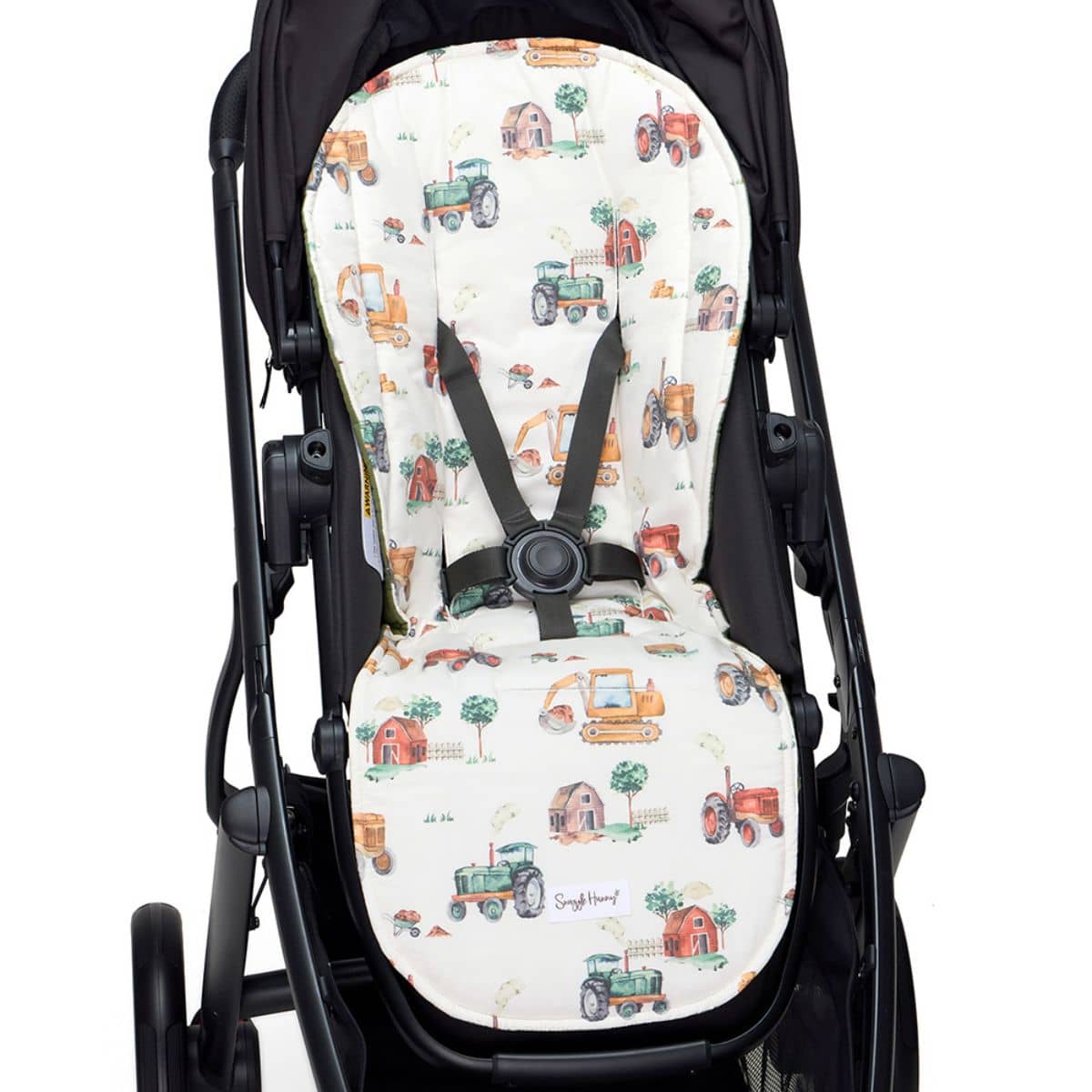 Snuggle Hunny Universal Organic Pram Liner - Diggers & Tractors