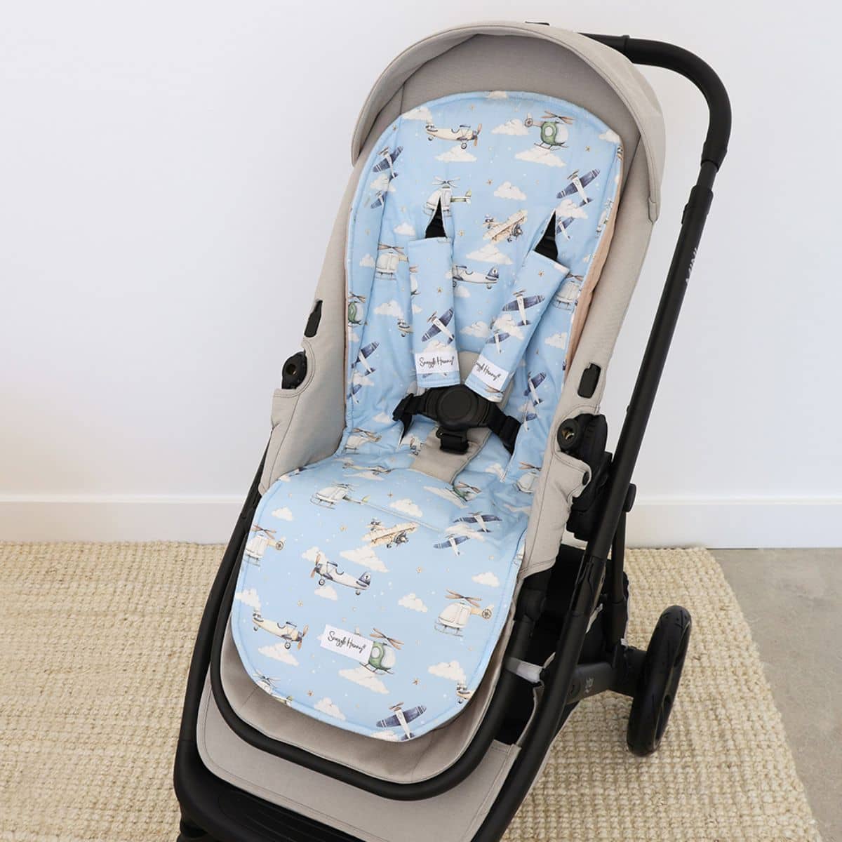 Snuggle Hunny Universal Reversible Pram Strap Covers - Taking Flight