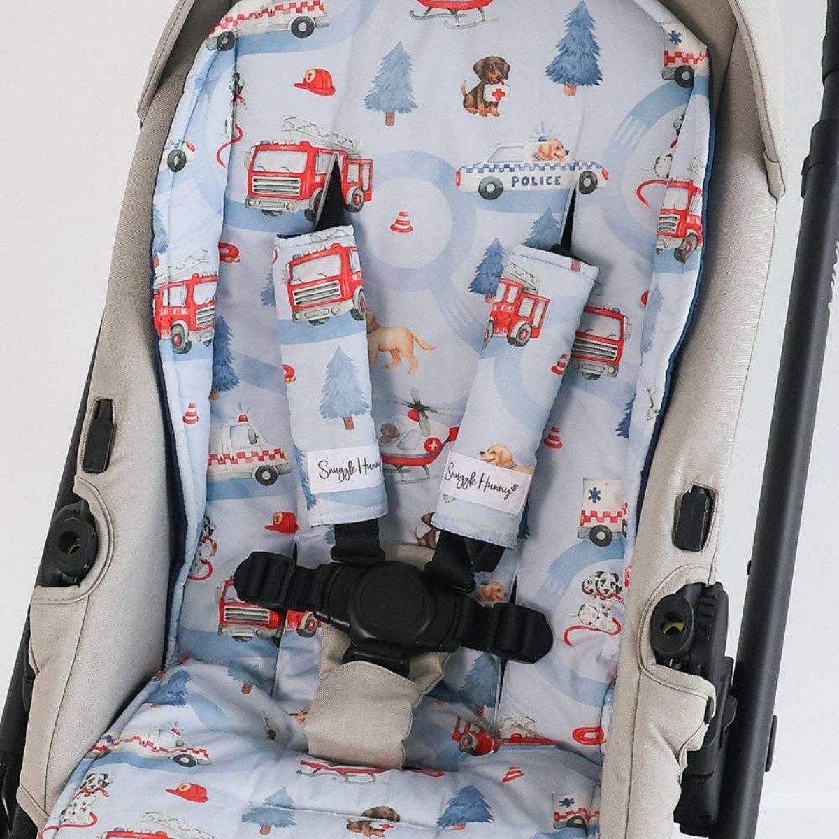Snuggle Hunny Universal Reversible Pram Strap Covers - To The Rescue
