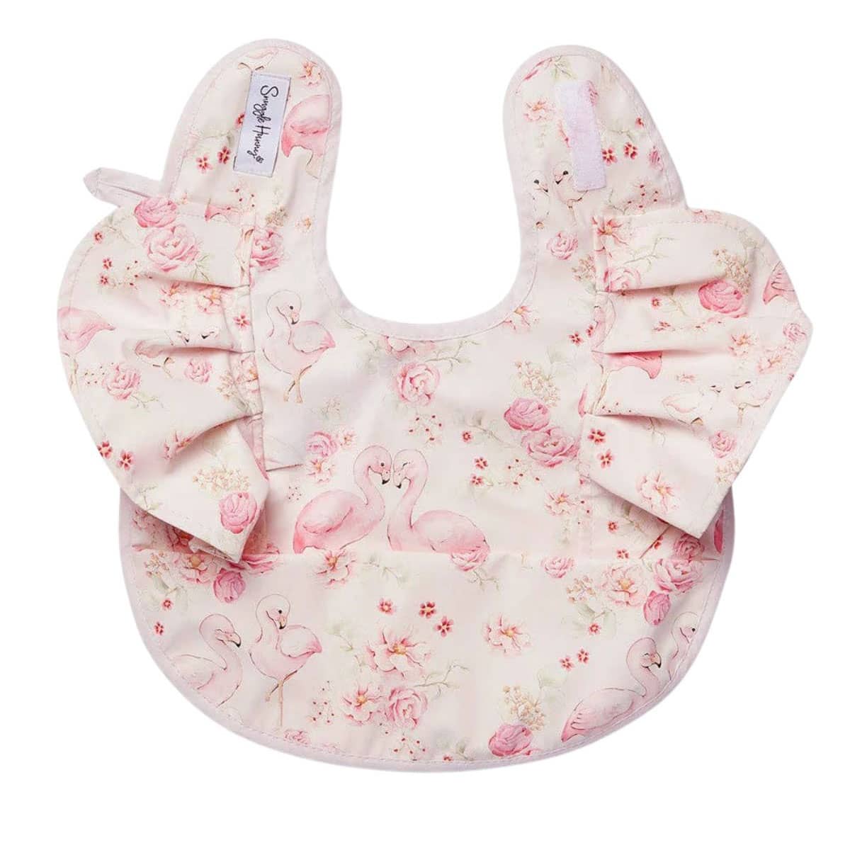 Snuggle Hunny Waterproof Snuggle Bib - Flamingos Frill