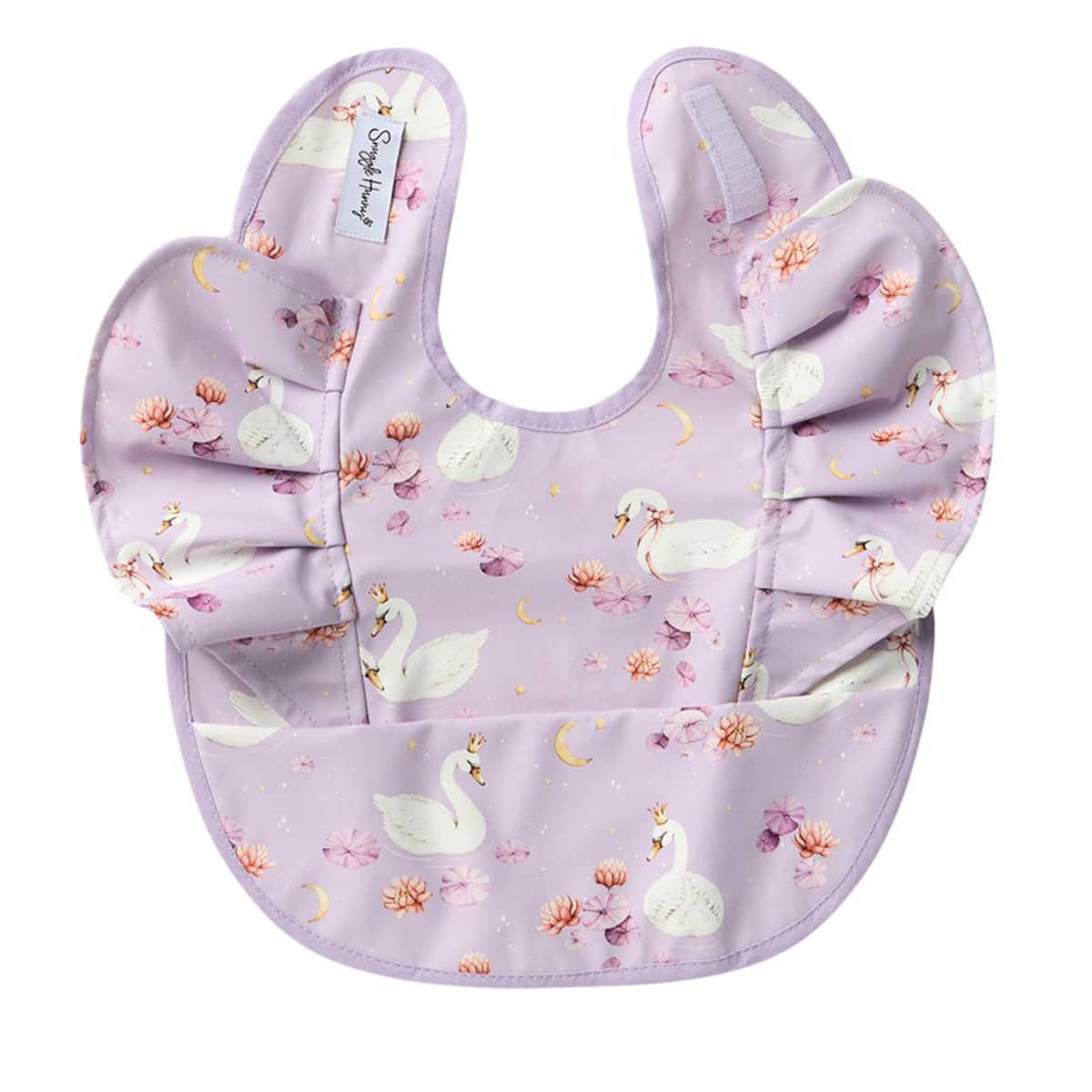 Snuggle Hunny Waterproof Snuggle Bib - Swan Lake Frill