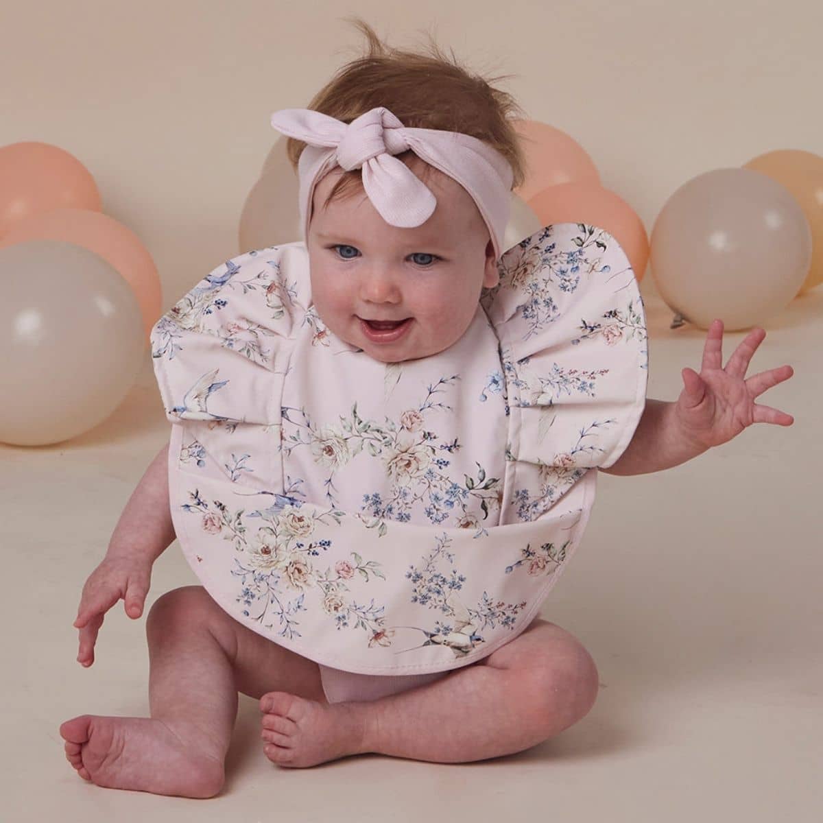 Snuggle Hunny Waterproof Snuggle Bib - Sweet Swallows Frill