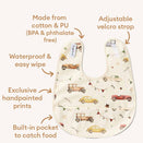 Snuggle Hunny Waterproof Snuggle Bib - Vintage Cars