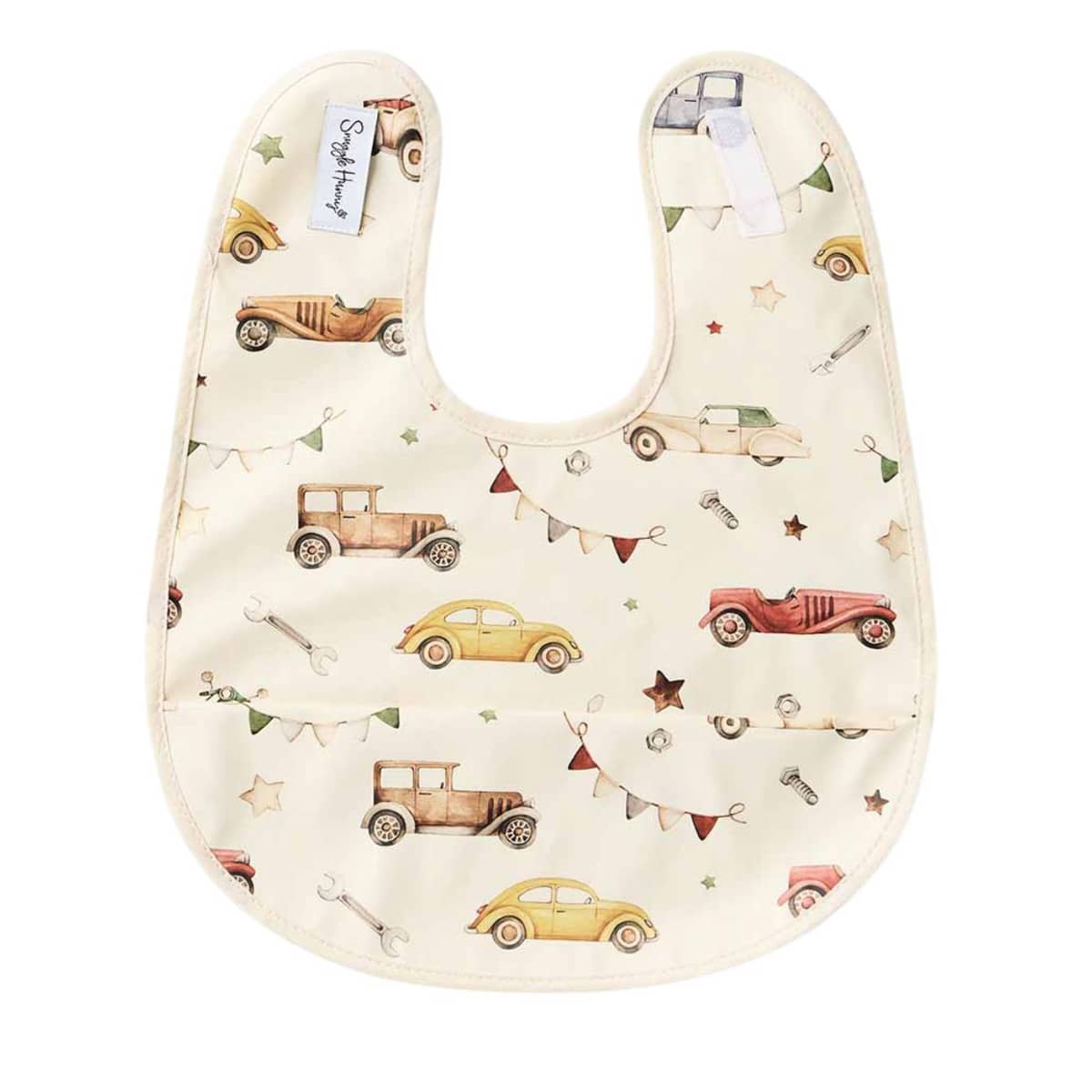 Snuggle Hunny Waterproof Snuggle Bib - Vintage Cars