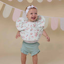 Snuggle Hunny Waterproof Snuggle Bib - White Rabbit Frill