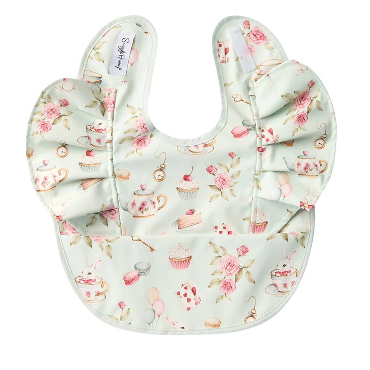 Snuggle Hunny Waterproof Snuggle Bib - White Rabbit Frill