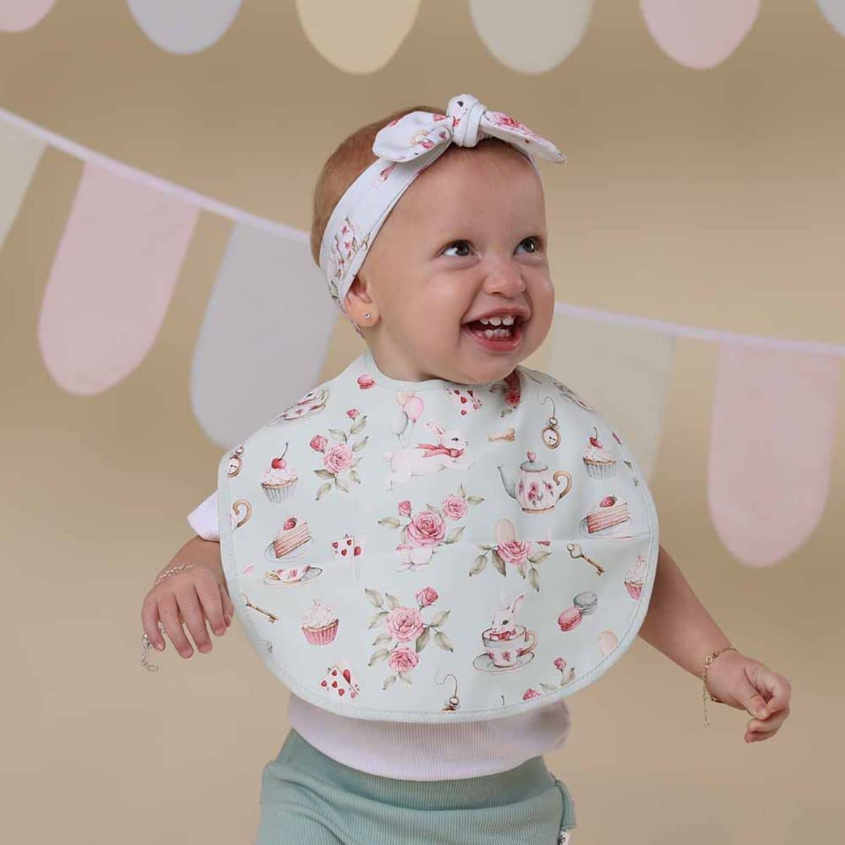 Snuggle Hunny Waterproof Snuggle Bib - White Rabbit