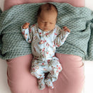 Snuggle Hunny Zip Footie - White Rabbit