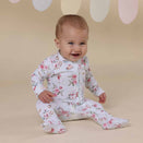 Snuggle Hunny Zip Footie - White Rabbit
