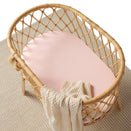 Snuggle Hunny Fitted Bassinet Sheet and Change Pad Cover - Baby Pink Organic