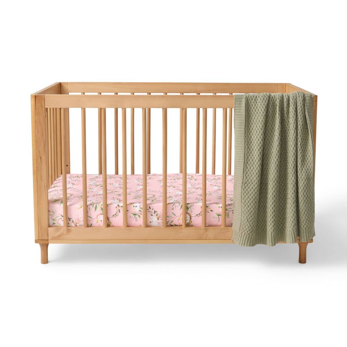 Snuggle Hunny Fitted Cot Sheet - Cockatoo Organic