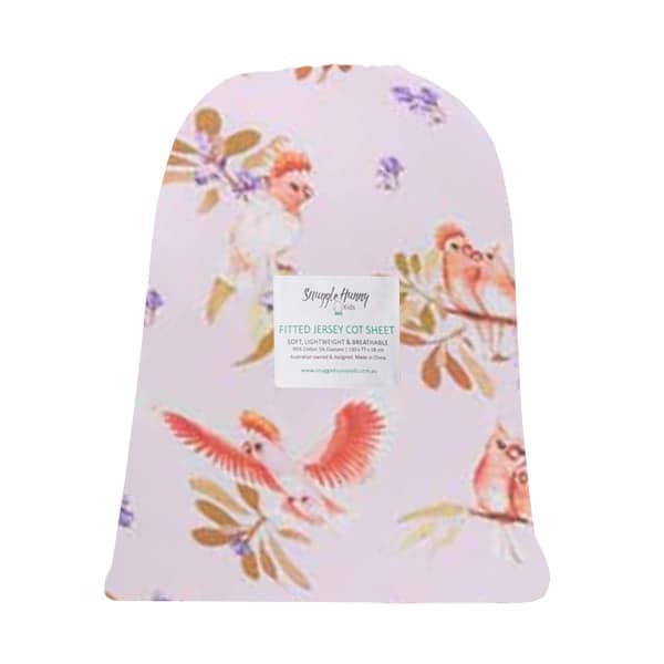 Snuggle Hunny Fitted Cot Sheet - Major Mitchell Organic