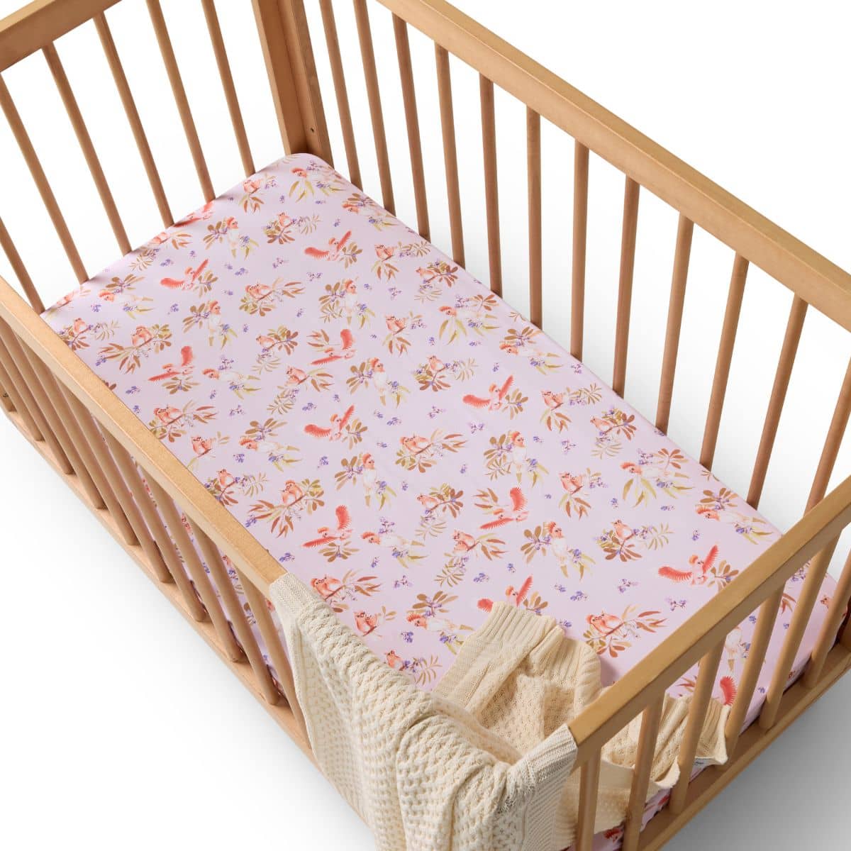 Snuggle Hunny Fitted Cot Sheet - Major Mitchell Organic