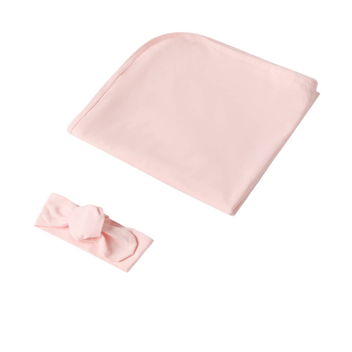 Snuggle Hunny Jersey Wrap with Matching Headwear - Baby Pink Organic